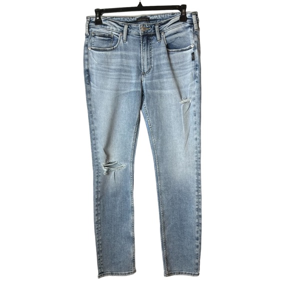 Silver Jeans Kenaston Distressed Light Blue Denim Jeans Size 32 - Picture 10 of 10